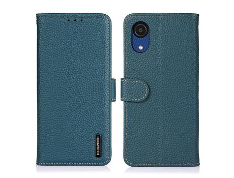 Funda para Samsung Galaxy A03 Core(Cuero - Verde)
