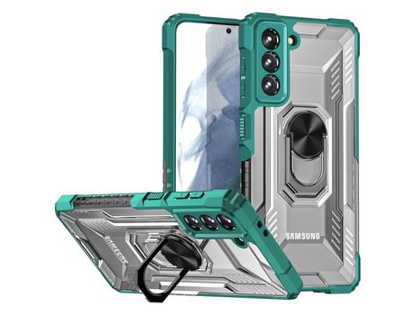 Funda para Samsung Galaxy S21 Fe 5G(TPU y PU - Verde)