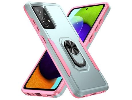 Funda para Samsung Galaxy A72 4G/5G(TPU y PU - Rosa)