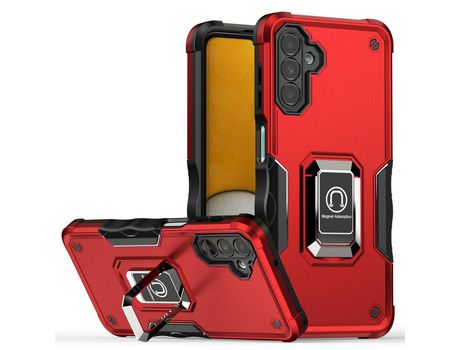 Funda para Samsung Galaxy A13 5G(TPU y PU - Rojo)