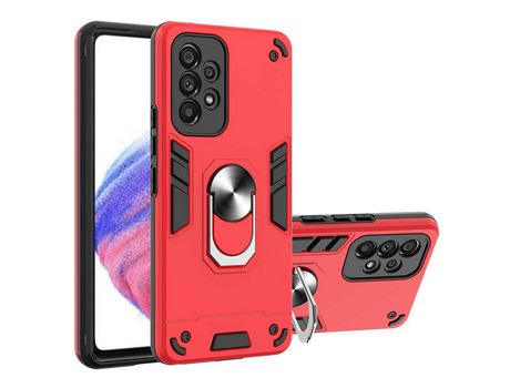 Funda para Samsung Galaxy A53 5G(TPU y PU - Rojo)