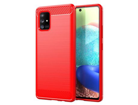 Funda para Samsung Galaxy A71 5G Sm-A716(TPU y PU - Rojo)