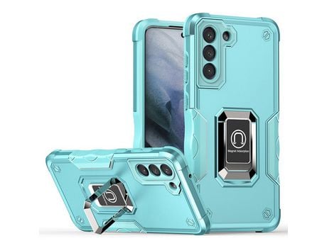 Funda para Samsung Galaxy S21 Fe 5G(TPU y PU - Verde)
