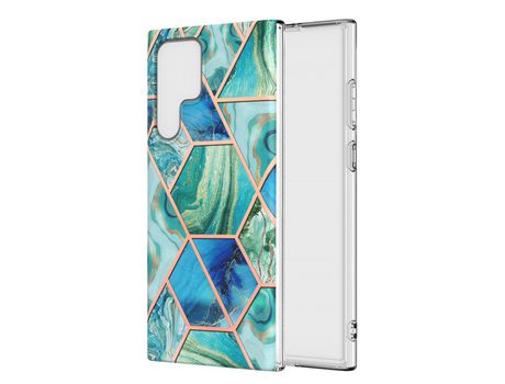 Funda para Samsung Galaxy S22 Ultra(TPU y PU - Verde)