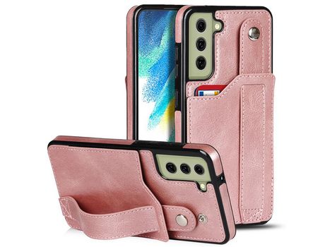 Funda para Samsung Galaxy S21 Fe 5G/S21 Fan Edition(TPU y PU - Rosa)