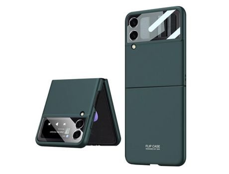 Funda para Samsung Galaxy Z Flip3 5G(TPU y PU - Verde)