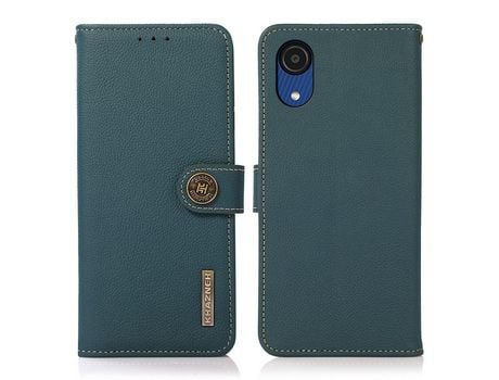 Funda para Samsung Galaxy A03 Core(Cuero - Verde)