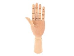 Modelo De Madera De Mano Izquierda Con Dedos Flexibles Y Móviles Para Fines Educativos Y Artísticos.