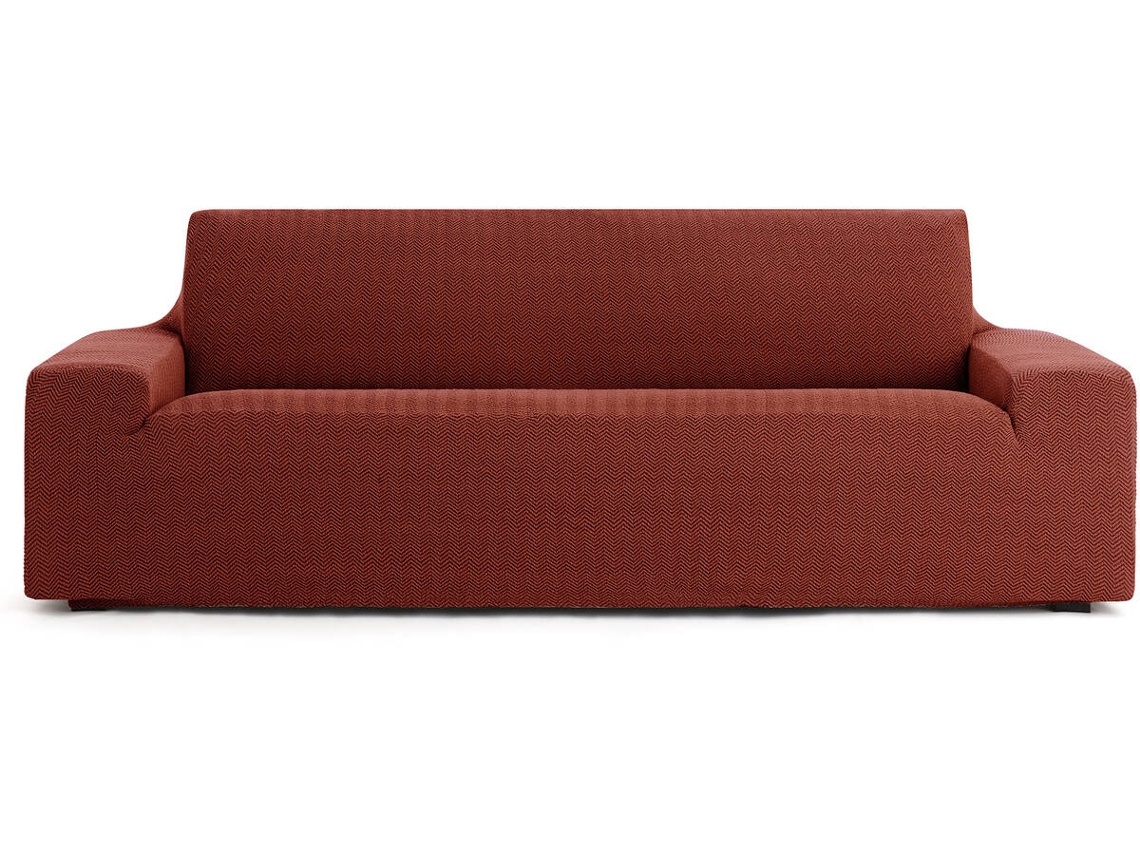 Funda de Sofá 2 Plazas EYSA Premium Jaz Tejido Multielástico (200 x 70 x 120 cm - Poliéster y Algodón - Caldera)