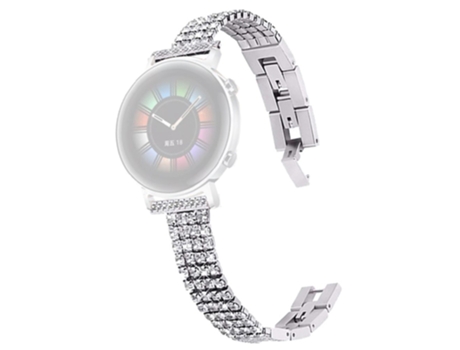 Correa de metal decoración de diamantes de imitación de cuatro filas para Samsung Galaxy Watch 5 40mm/44mm/Watch 5 Pro 45mm - plata