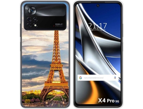 Carcasa para Xiaomi Poco X4 Pro 5G TUMUNDOSMARTPHONE Dibujos Paris Multicolor