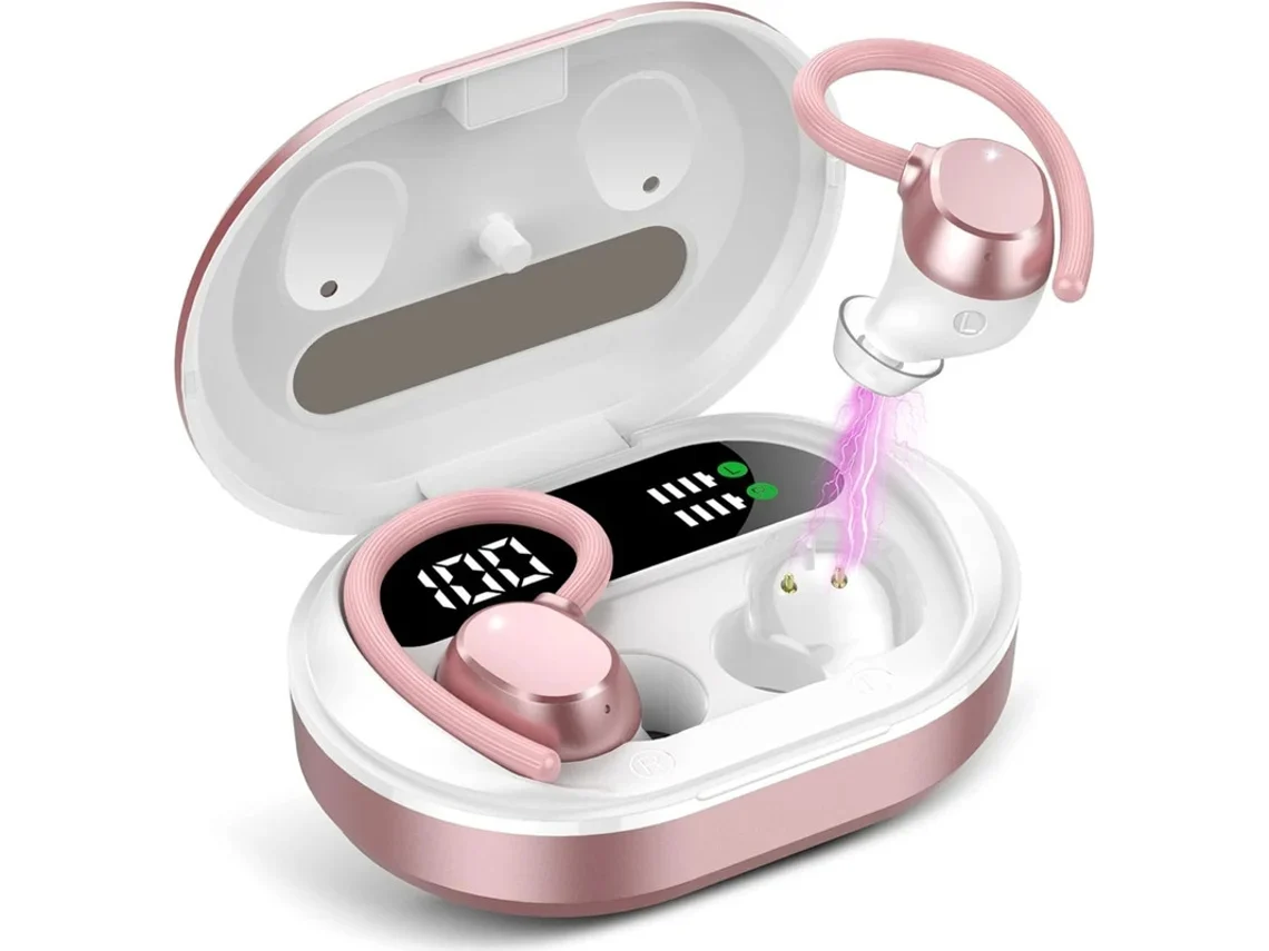 Auriculares Sem Fios Novos Ultraleves Desportivos Ouvido Yizhood Bluetooth Dorado