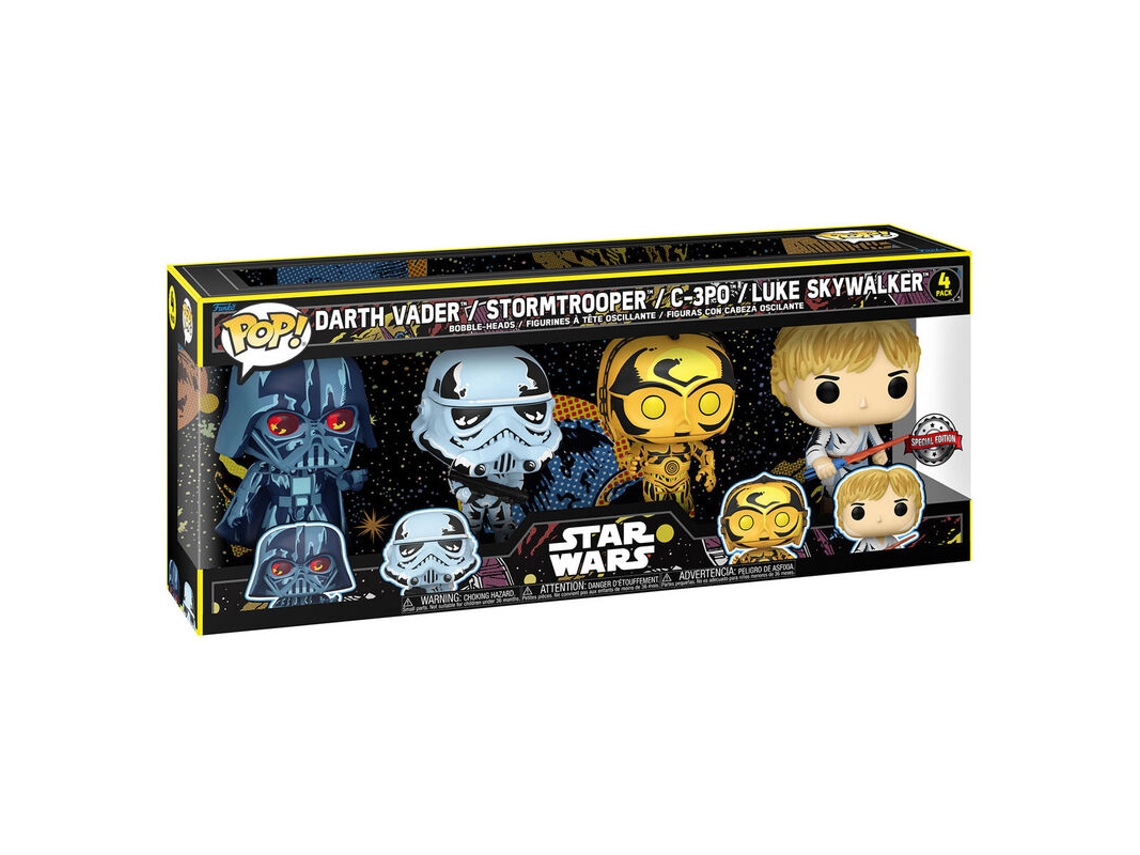 Pack Pop 4 Figuras Exclusivas Star Wars B.active