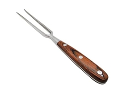 Tenador portátil de acero inoxidable para barbacoa con mango de madera para carne y alimentos gratis