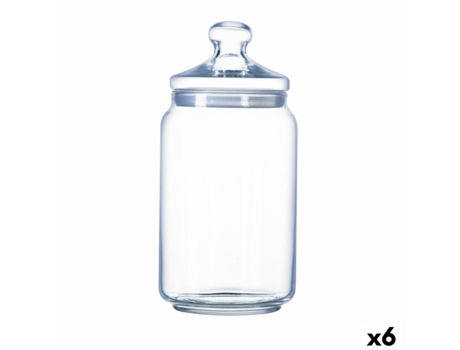 Tarro Luminarc Club Transparente Vidrio (1 L) (6 Unidades)