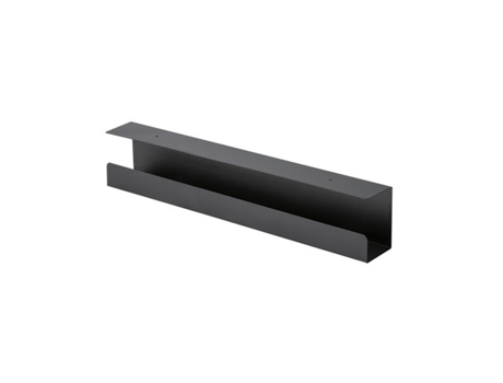 Canaleta pasacables horizontal para escritorio, Largo 60 cm, Negro