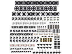 Yncm2026-kit De Interruptores Táctiles Momentáneos Micro 25 Valores 12v 50ma 250 Piezas