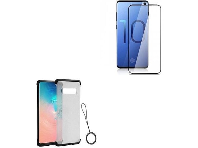 Kit Carcasa, Protector de Cristal Templado 5D y Soporte Magnético Auto Samsung Galaxy S10e PHONOCARE Naked Transparente