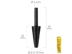 Fresa Rotativa Para Metal Conica Ø 6 a 15 mm Para Taladro / Fresadora MAURER