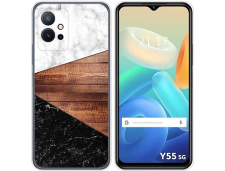 Carcasa para Vivo Y55 5G TUMUNDOSMARTPHONE Dibujos Mármol 11 Multicolor