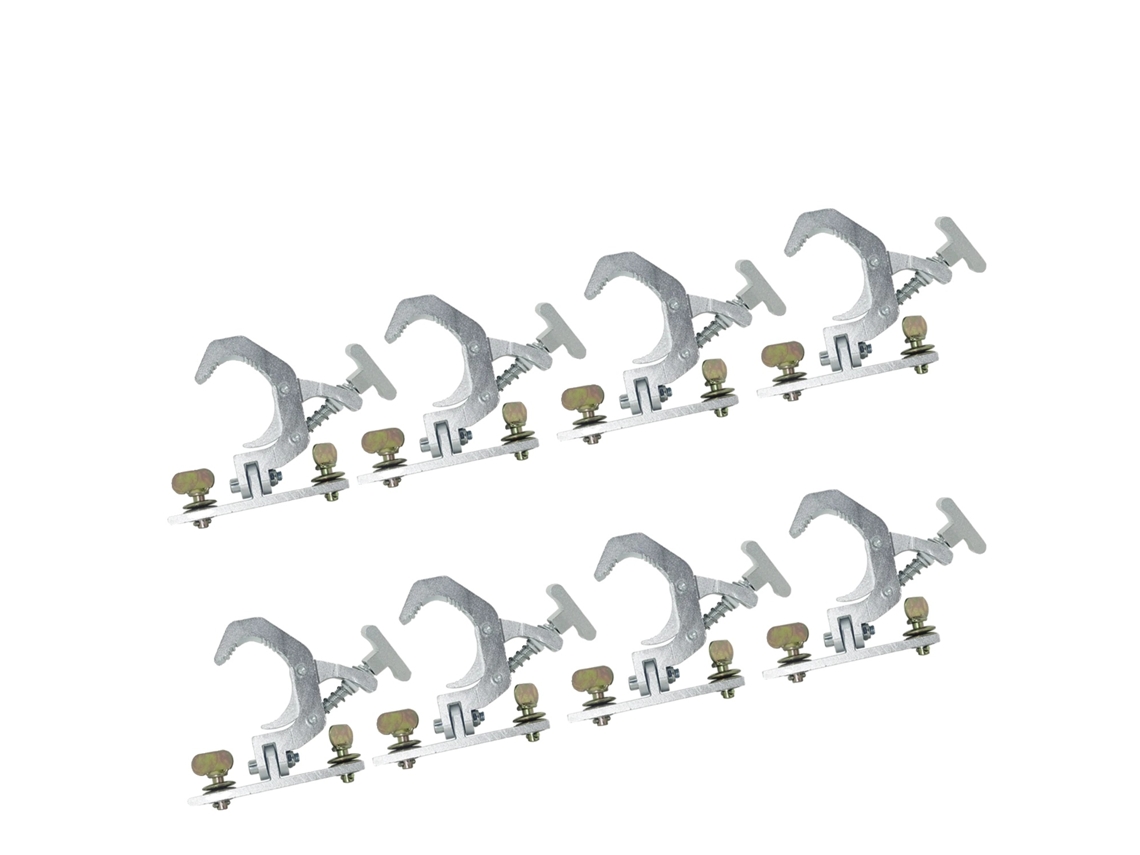 Gancho para iluminación de escenario, carga de seguridad de 150 kg, compatible con tubos de 42 mm y 61 mm, 4 pares OEM
