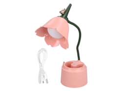 2026-lámpara De Escritorio Rosa Con Flor, Manguera Universal, 3 Niveles, Táctil, Bonita Para Lectura, Oficina Y Mesita De Noche
