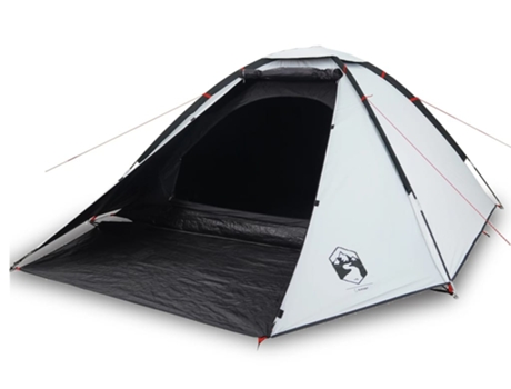 vidaXL Tienda de campaña iglú 4 personas tela opaca impermeable blanco