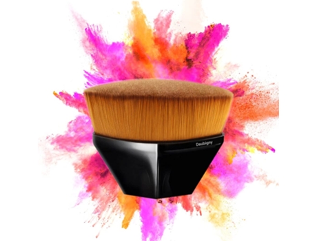 Brocha Para Base De Maquillaje Con Parte Superior Plana Kabuki Hexagon Face Blush Liquid Powder Foundation Brush, Con Estuche Protector Adicional (...