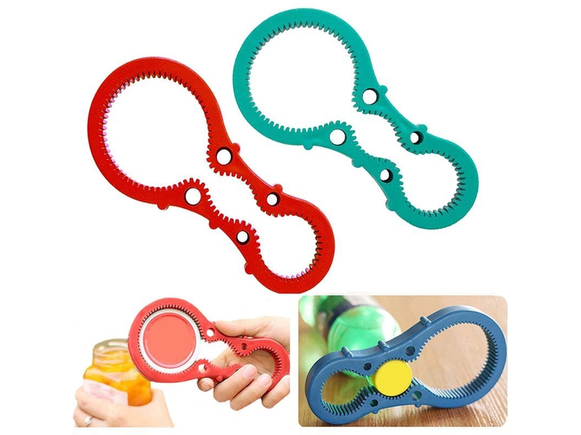 Abrebotellas Y Tarros De Silicona 3 En 1, Herramienta De Cocina Antideslizante Para Diferentes Tarros.