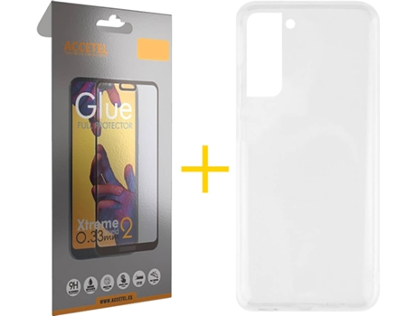 Carcasa + Protector de Pantalla para Samsung Galaxy S22 Plus 5G ACCETEL Transparente Claro