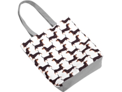 Bolso Tote Grande Con Estampado De Perro Salchicha Para Mujer, Bolso De Hombro De Poliéster.