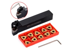2026velora-portabrocas Mwlnr2020k08 + 10 Piezas Inserts Carburo Wnmg080404 + Llave Para Torneado De Tornillo