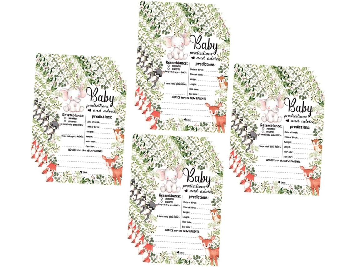 Juego De 20 Tarjetas Con Consejos Para Padres, Predicciones, Diseños De Dibujos Animados Y Decoración Infantil.