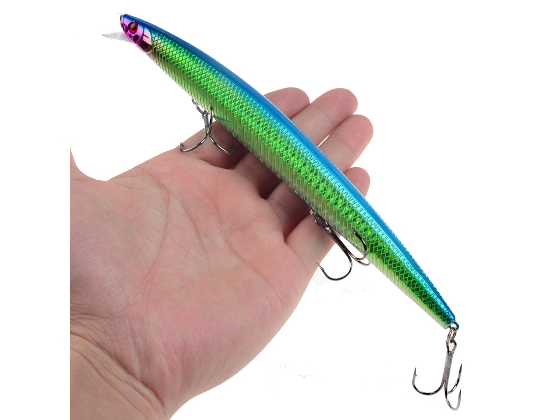 Señuelo de pesca artificial MDUG, 18 cm, 24 g, con puntero láser, estilo 17