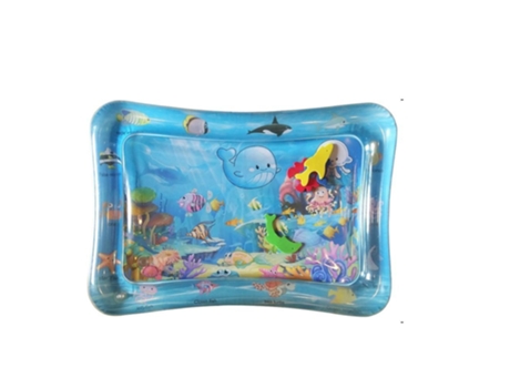 Tapete de Juego de Agua Para Niños Bebés, Tapete Inflable Para Jugar Boca Abajo F