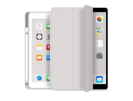 SLOWMOOSE Mini Pro Air Smart Cover Con Estuche Limpia Para Ipad Light Grey Air 3 10.5 2019