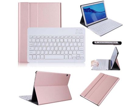 Teclado Bluetooth Slowmoosis Para Huawei Mediapad SLOWMOOSE Cover Pillet Pink Gold Tablet