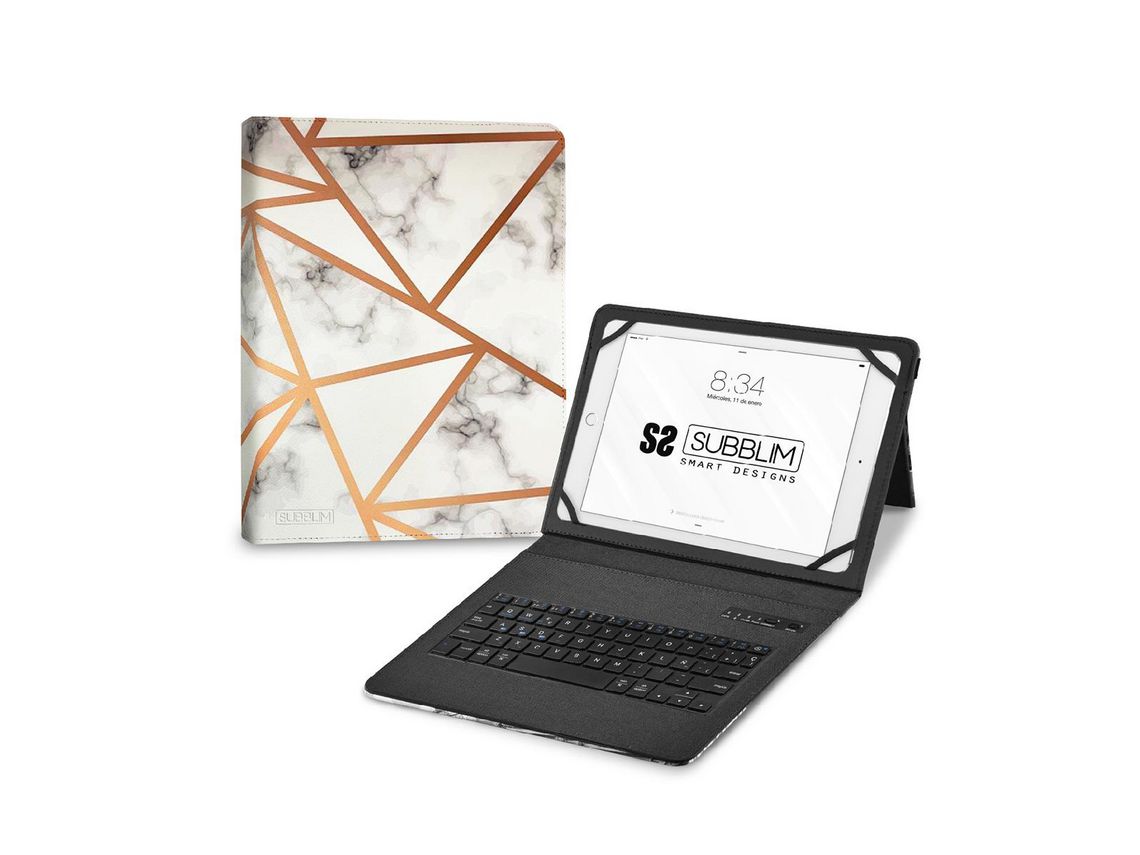 Funda com Teclado SUBBLIM Keytab Pro BT 11   Blanco