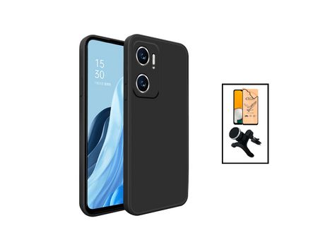 Kit Protector de Pantalla Hydrogel + Capa Silicone + Suporte Magnético para Xiaomi Redmi 10 5G Negro