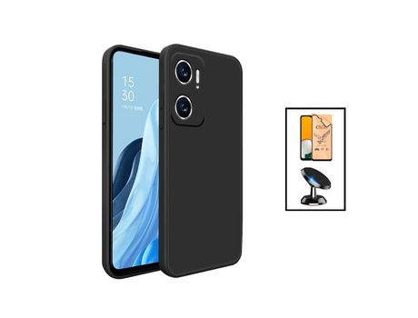 Kit Protector de Pantalla Hydrogel + Capa Silicone Líquido + Suporte Magnético para Xiaomi Redmi 10 5G Negro