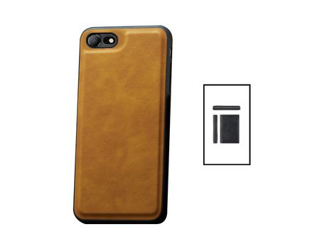 Kit Carcasa MagneticLeather + Carteira Magnetic Wallet iPhone SE 2022 PHONECARE Marrón