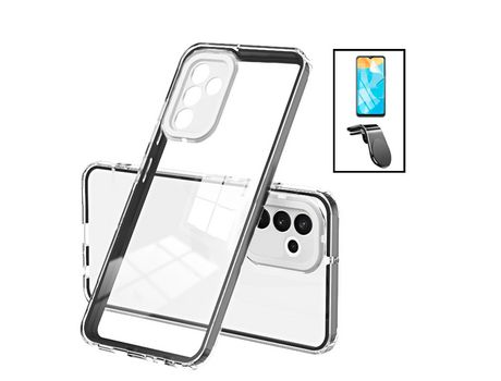 Kit Carcasa 360 Airbag Anti-Drop Camera Protection + Suporte L Safe Driving Samsung Galaxy A04s PHONECARE Transparente