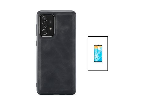 Kit Carcasa MagneticLeather + Protector de Pantalla de Hydrogel Samsung Galaxy A52 5G PHONECARE Negro
