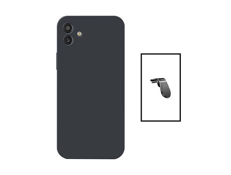Kit Suporte Magnético L Safe Driving + Carcasa Silicone Líquido Samsung Galaxy M13 5G PHONECARE Negro