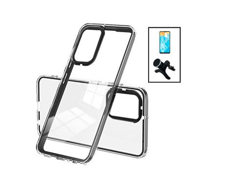 Kit Carcasa Doble Airbag Anti-Drop + Protector de Pantalla de Hydrogel + Suporte Magnético Samsung Galaxy A13 PHONECARE Transparente