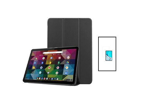 Kit Carcasa Premium Leather Anti-Impact Protection + Cristal Templado 5D Full Cover Lenovo P11 PRO 2GEN PHONECARE Negro