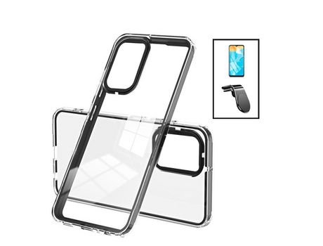Kit Carcasa Doble Airbag Anti-Drop + Protector de Pantalla de Hydrogel + Suporte L Safe Driving Samsung Galaxy A13 PHONECARE Transparente