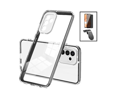 Kit Carcasa 360 Airbag Anti-Drop Camera Protection + Suporte L Safe Driving Samsung Galaxy A04s PHONECARE Transparente