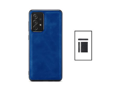 Kit Carcasa MagneticLeather + Carteira Magnetic Wallet Samsung Galaxy A52 5G PHONECARE Azul