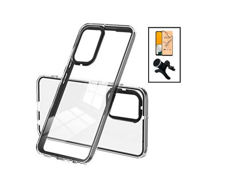 Kit Carcasa Doble Airbag Anti-Drop + CeramicGlass Full Cover + Suporte Magnético Samsung Galaxy A13 PHONECARE Transparente